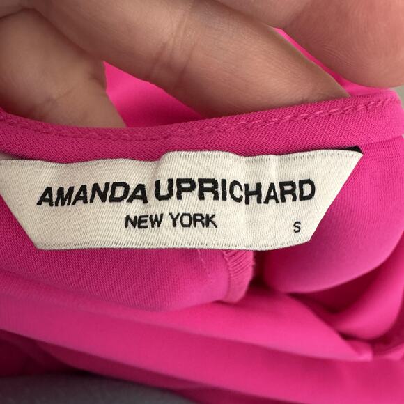 Amanda Uprichard Dress Womens Small Drape Asymmetrical Ruched Cocktail Party - Picture 6 of 7